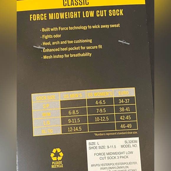 Carhartt Force Midweight Gray and Black Socks - Picture 3 of 3